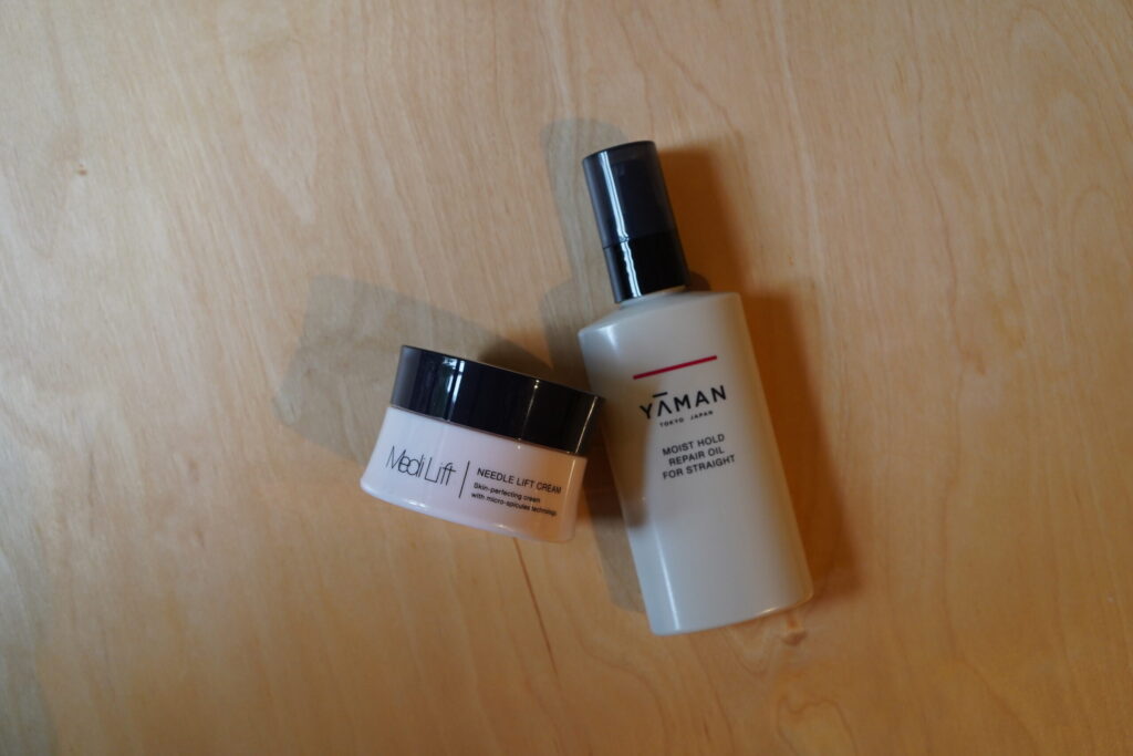 
左「メディリフト ニードルリフトクリーム（25g）」
右「モイストホールドリペアオイル for ストレート」

ヤーマン株主優待おすすめ｜7000円クーポンで交換したアイテムを正直レビュー
「ヤーマン 株主優待 おすすめ」「ヤーマン 株主優待 使い方」